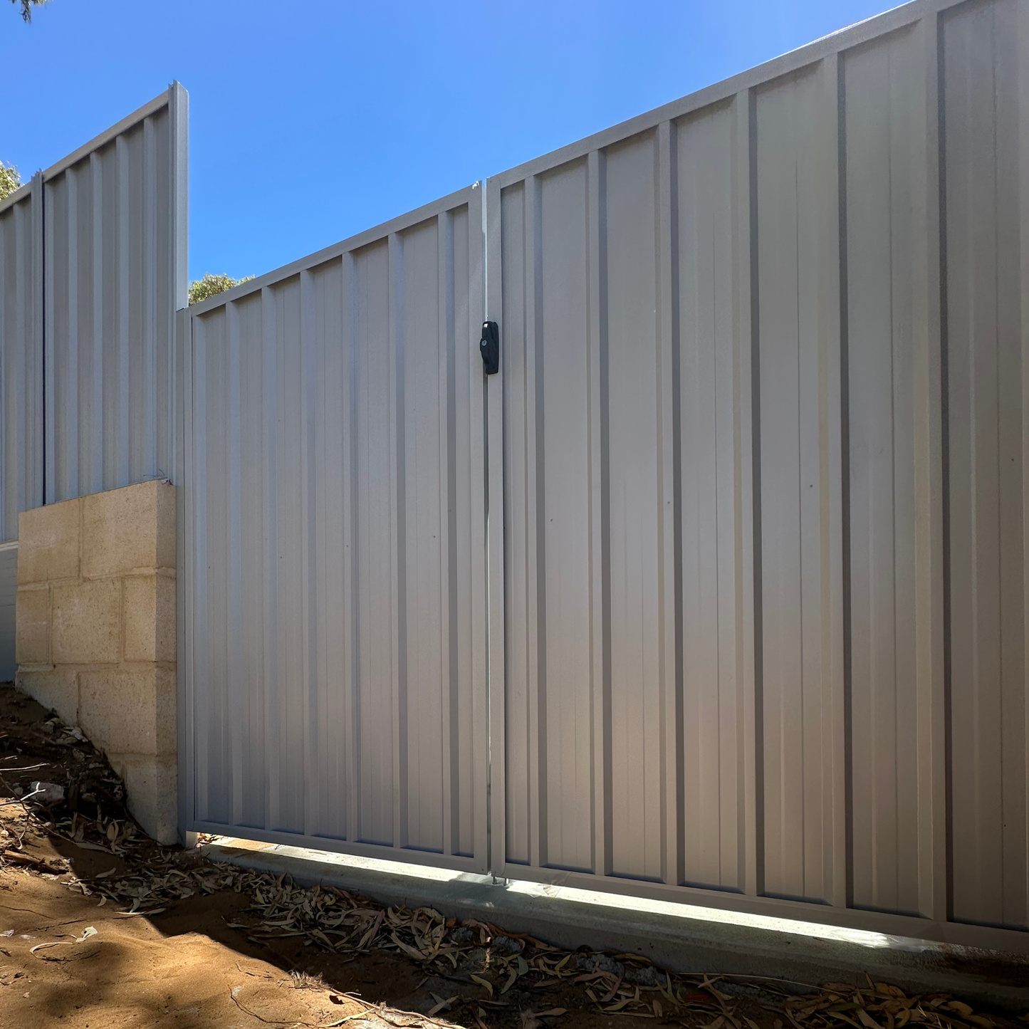 Double Colorbond Steel Gates